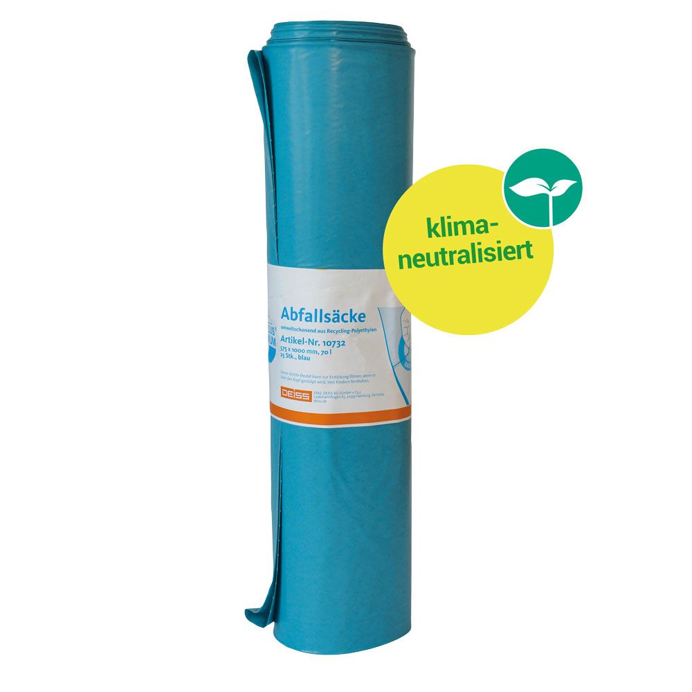 Müllsäcke - klimaneutralisiert, 70 Liter, Rolle mit 25 Stk.